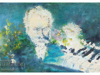 Tablou modern în ulei, portret