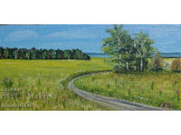 Tablou modern în ulei, peisaj