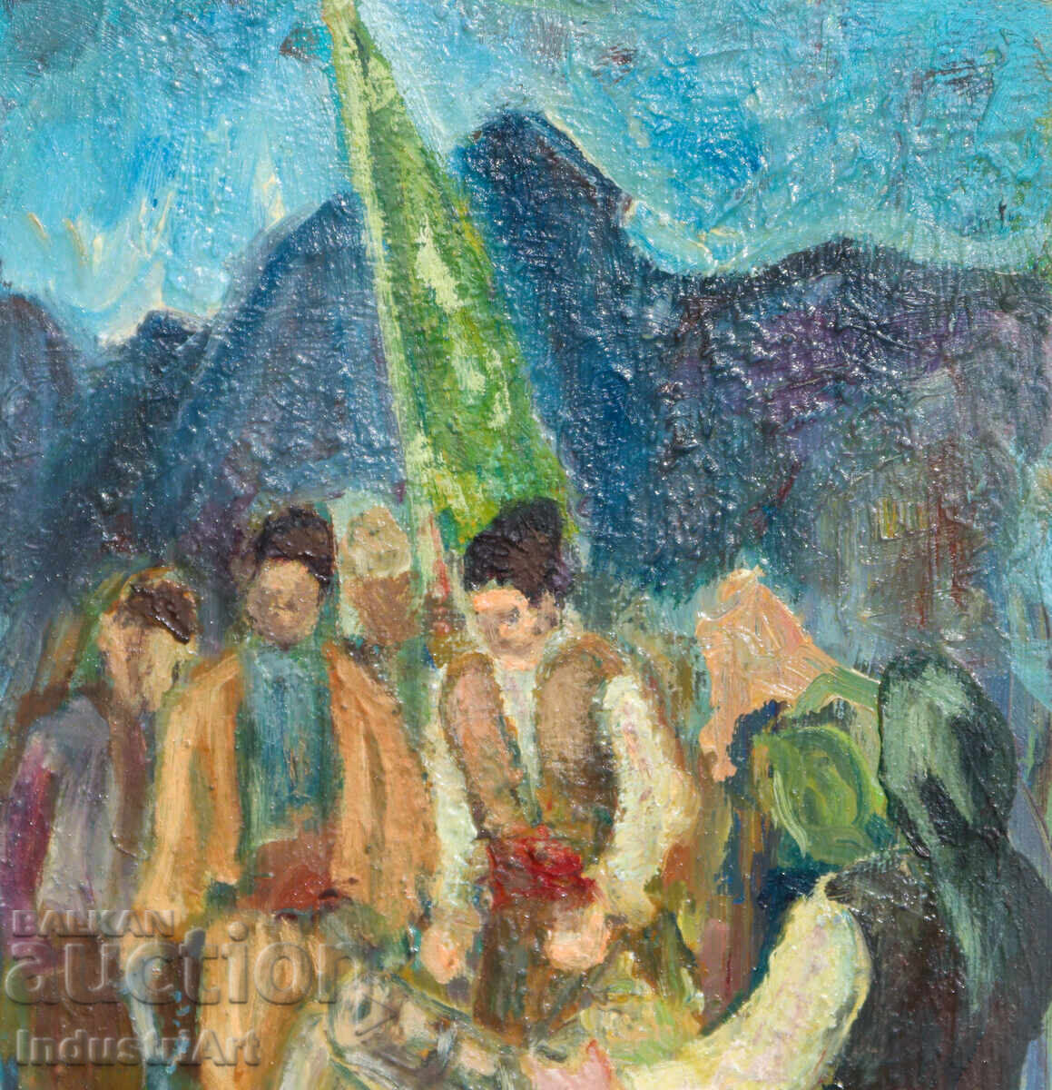 Доставка на Стара картина маслени бои