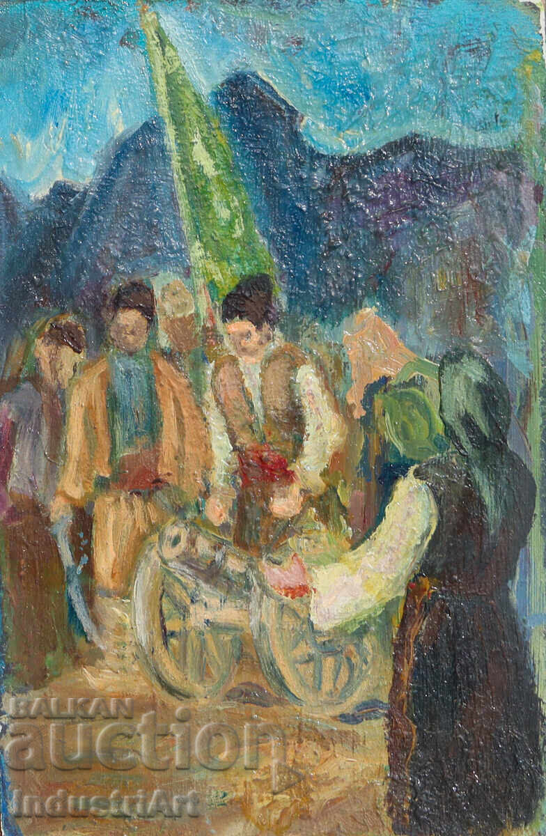 Стара картина маслени бои