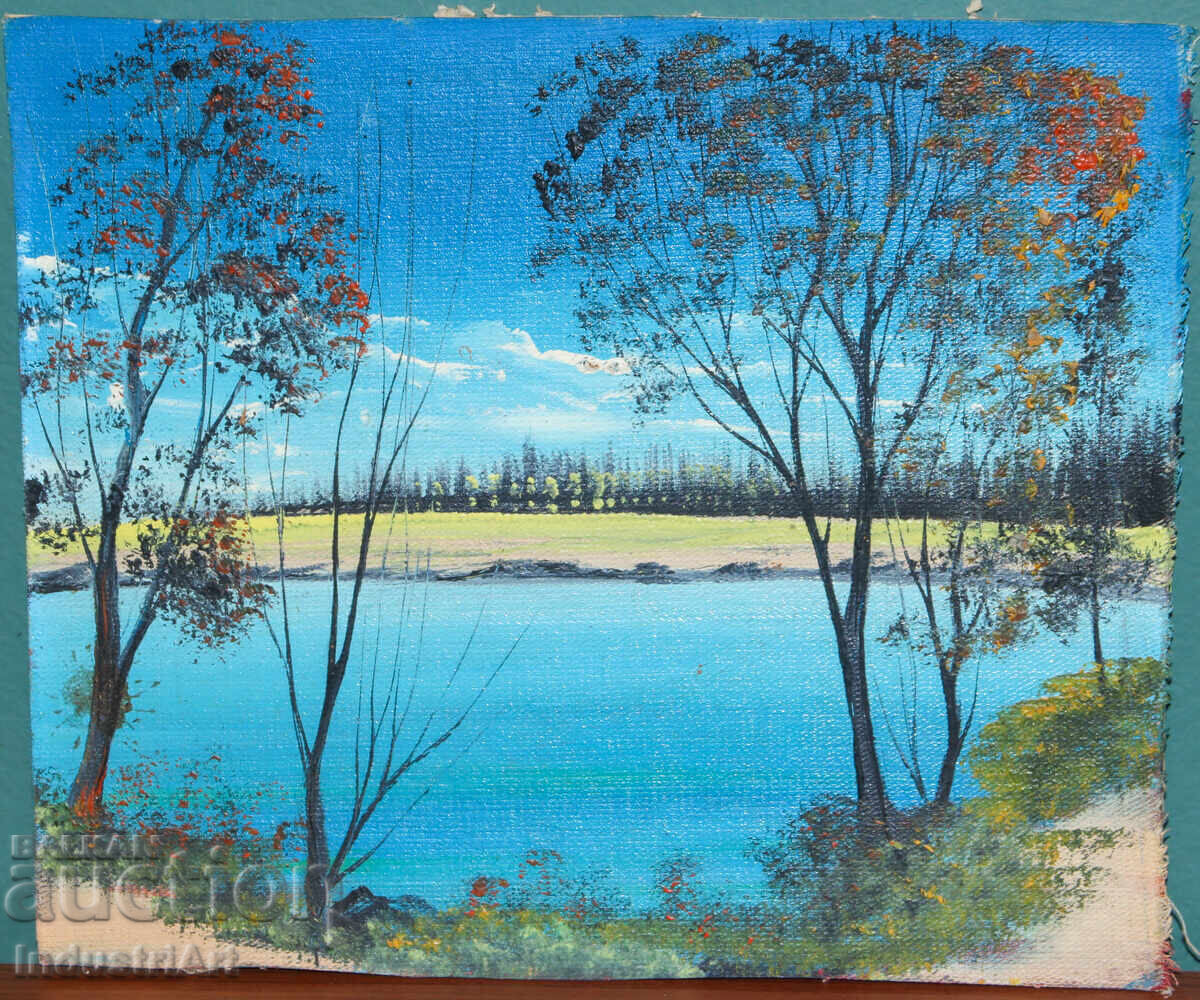 Auction  Oil painting spring landscape