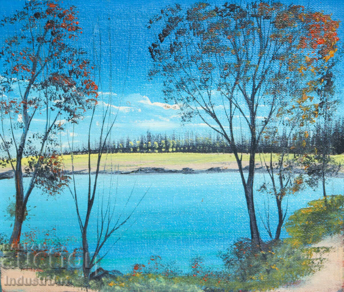 Oil painting spring landscape