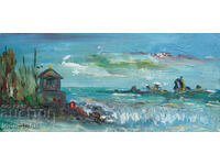 Tablou modern în ulei, peisaj