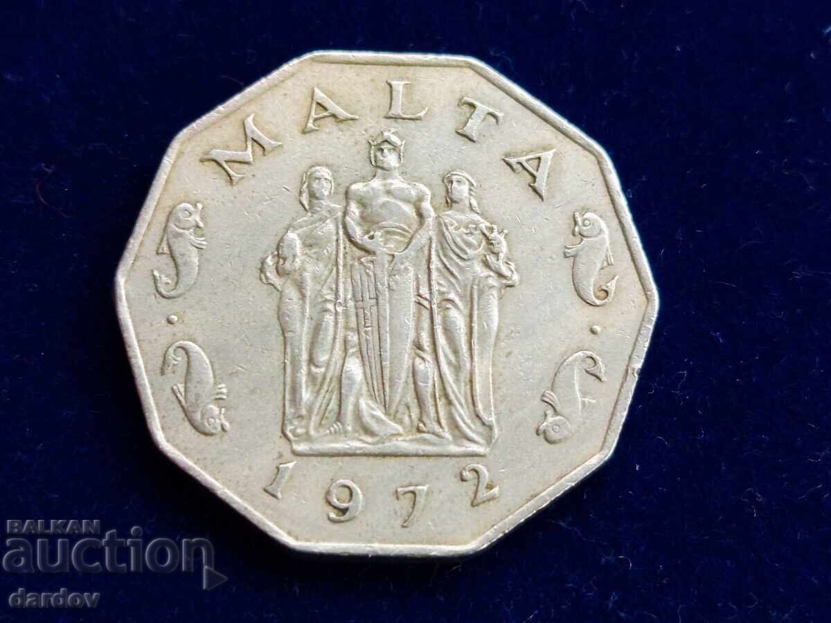 Малта 50 цента 1972 год. с цена 3.50 лв. | € 1.79