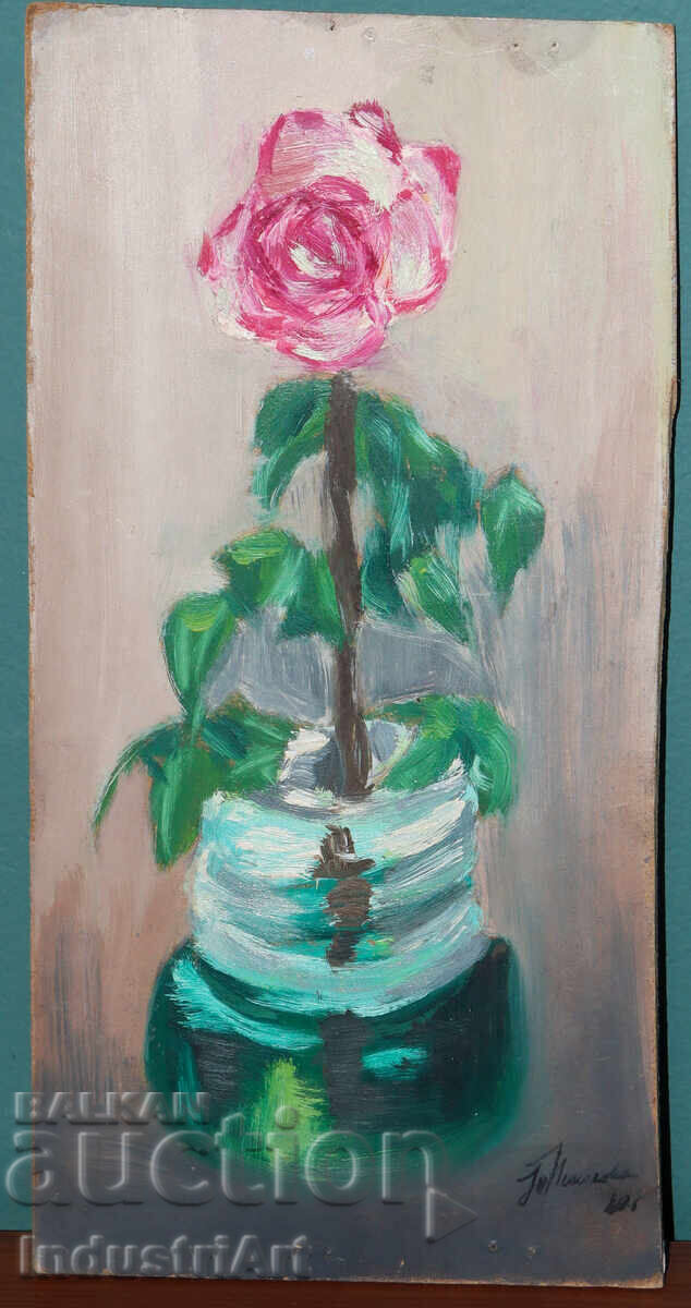 Oil painting still life with flowers with price 160.00 BGN | € 81.81