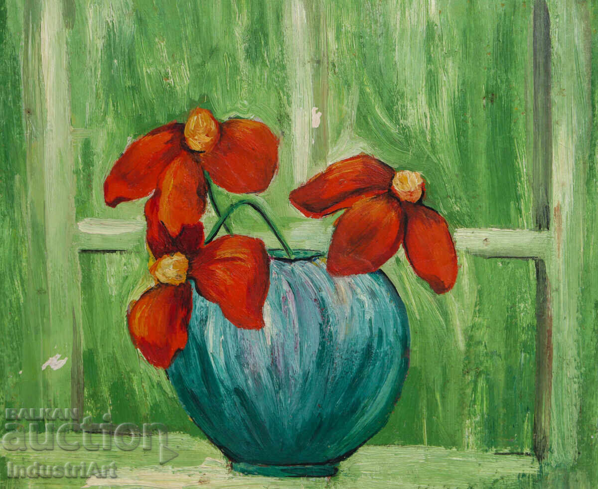 Delivery of Oil painting 1964 still life with flowers