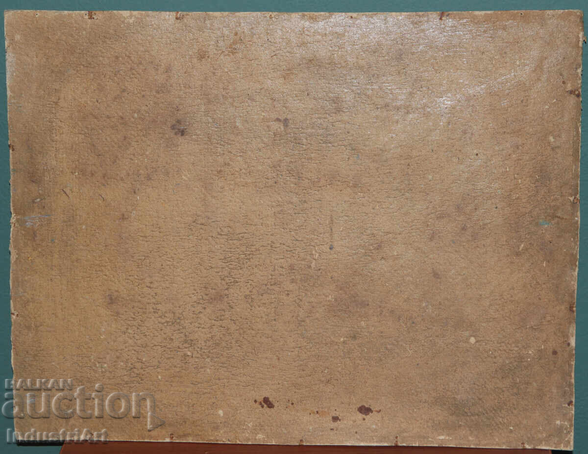 Стара картина маслени бои натюрморт с цветя - 6