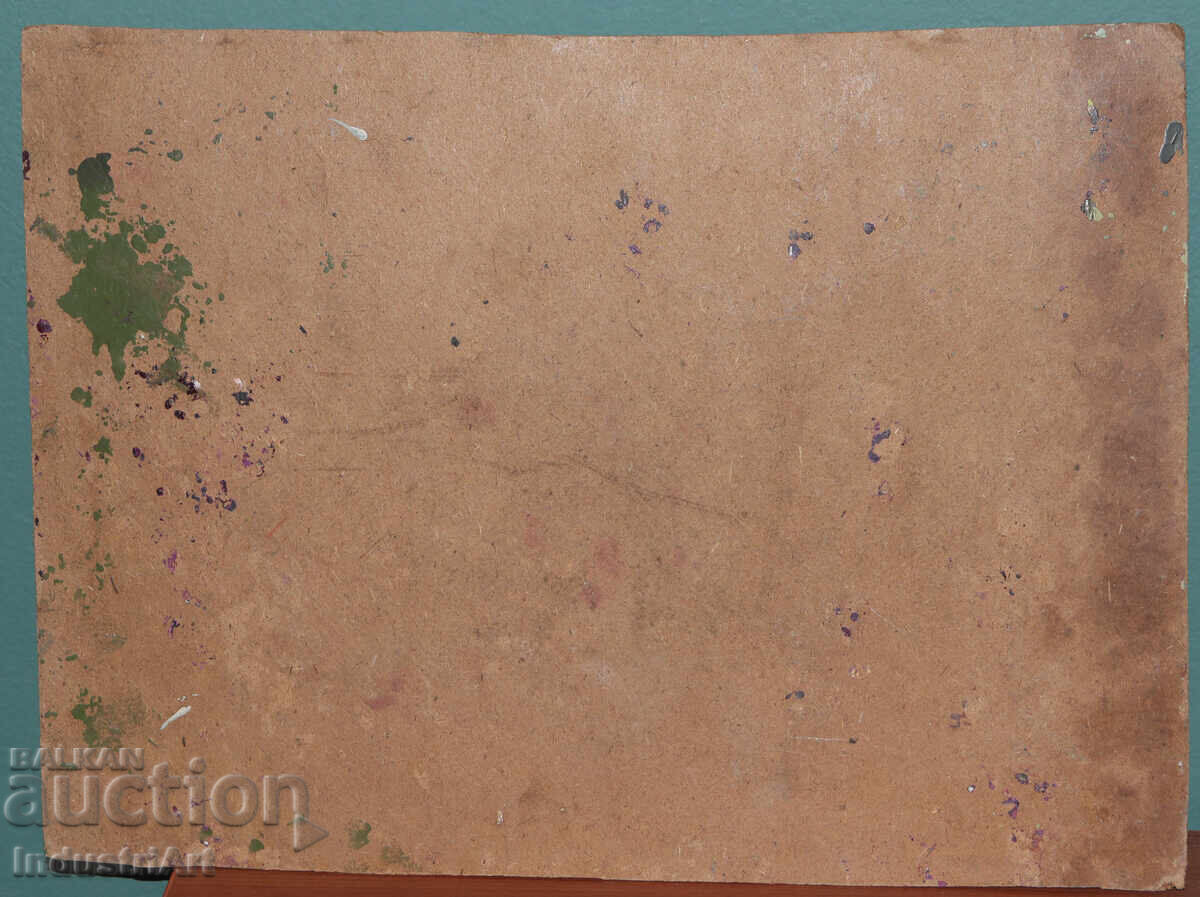 Old oil painting still life with flowers - 5