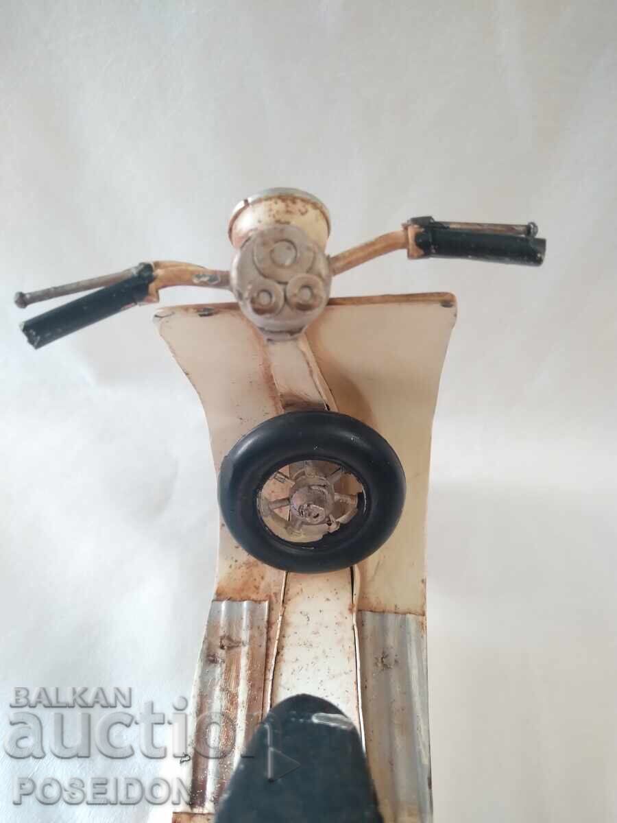 Old tin toy motorcycle/moped VESPA - 5