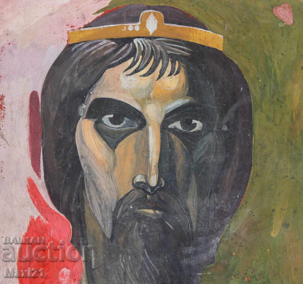 Παλιός πίνακας γκουάς πορτρέτο - 5