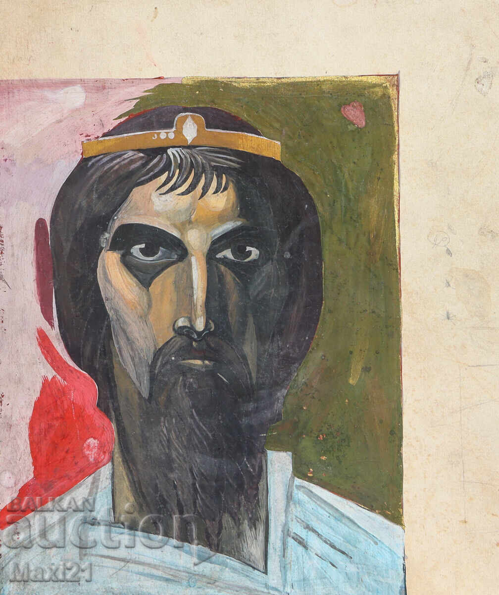 Παλιός πίνακας γκουάς πορτρέτο