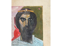 Стара картина гваш портрет