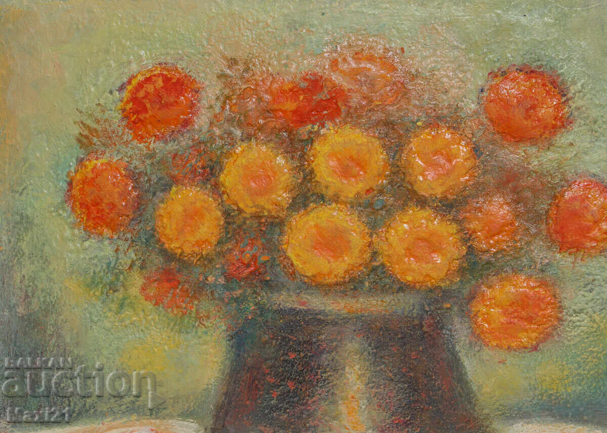 Delivery of Still life of flowers, old painting, oil paints