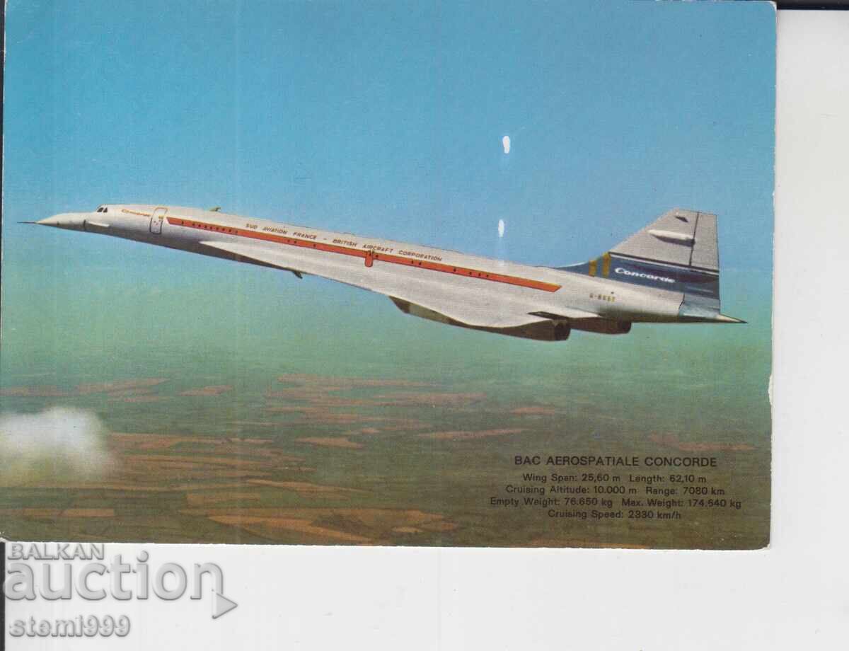 Ταχυδρομική κάρτα ΑΕΡΟΠΛΑΝΑ CONCORDE