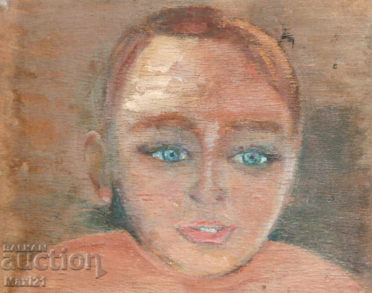 Παράδοση Παλιός πίνακας ελαιογραφίας, παιδικό πορτρέτο