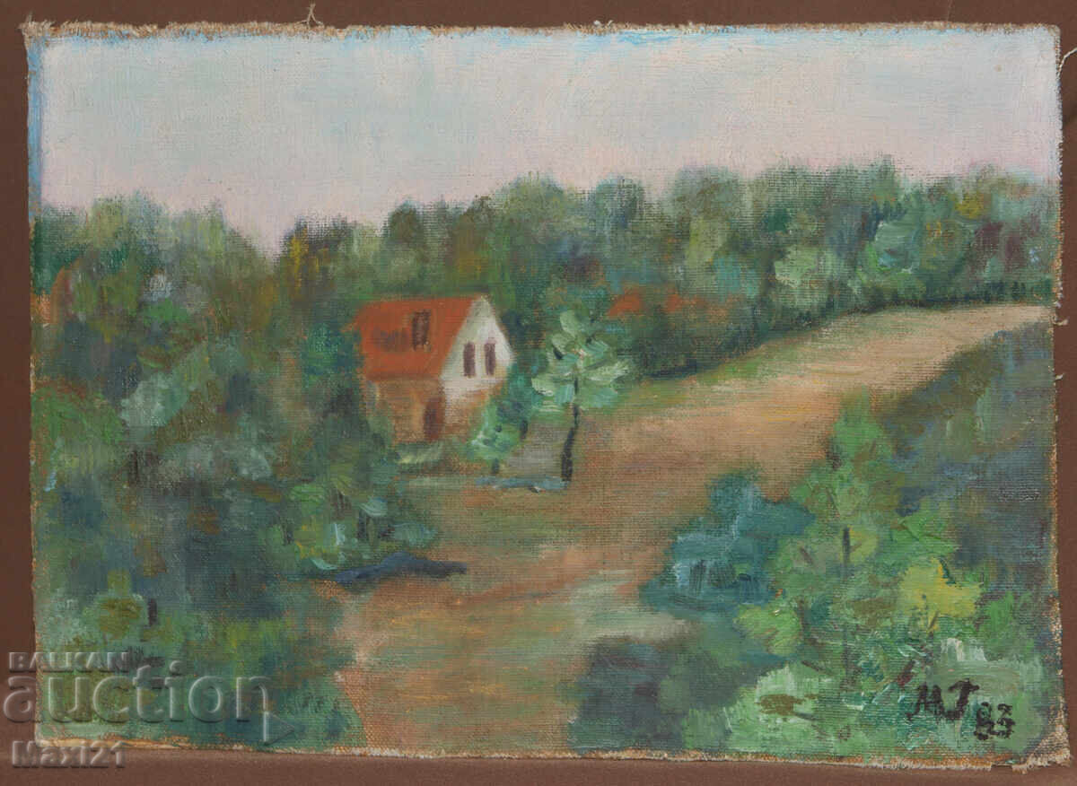 Peisaj rural pictură ulei cu preț 240.00 BGN | € 122.71