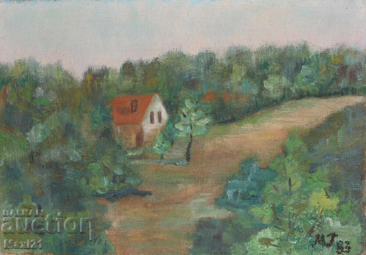 Licitație Peisaj rural pictură ulei