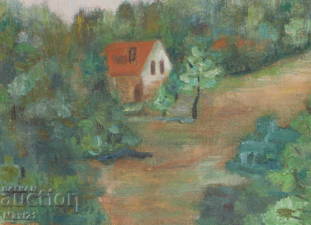 Peisaj rural pictură ulei - 5