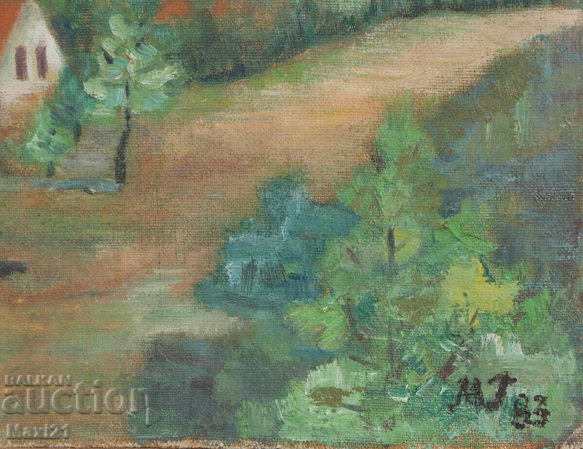 Peisaj rural pictură ulei - 6