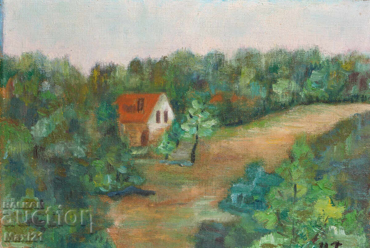 Peisaj rural pictură ulei