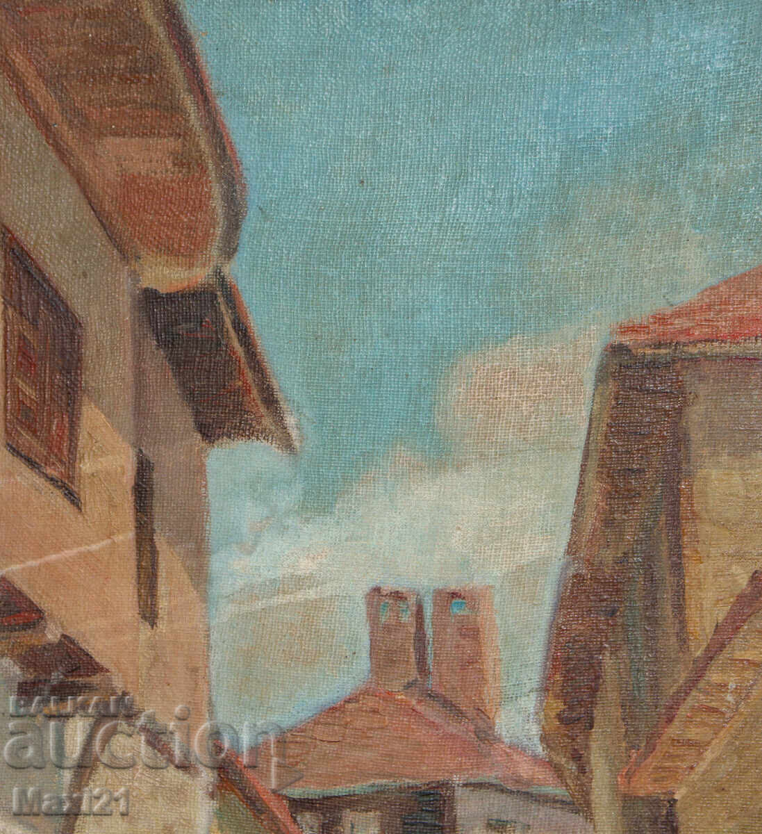 Delivery of Landscape Revival Houses Old Painting Oil Paints