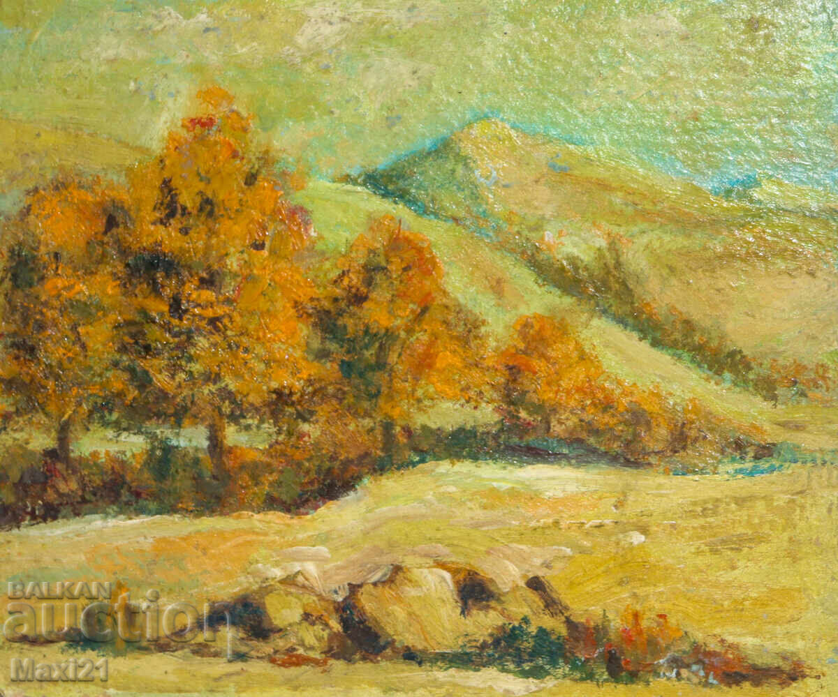 Τοπίο παλιά ελαιογραφία με τιμή 160.00 BGN | € 81.81