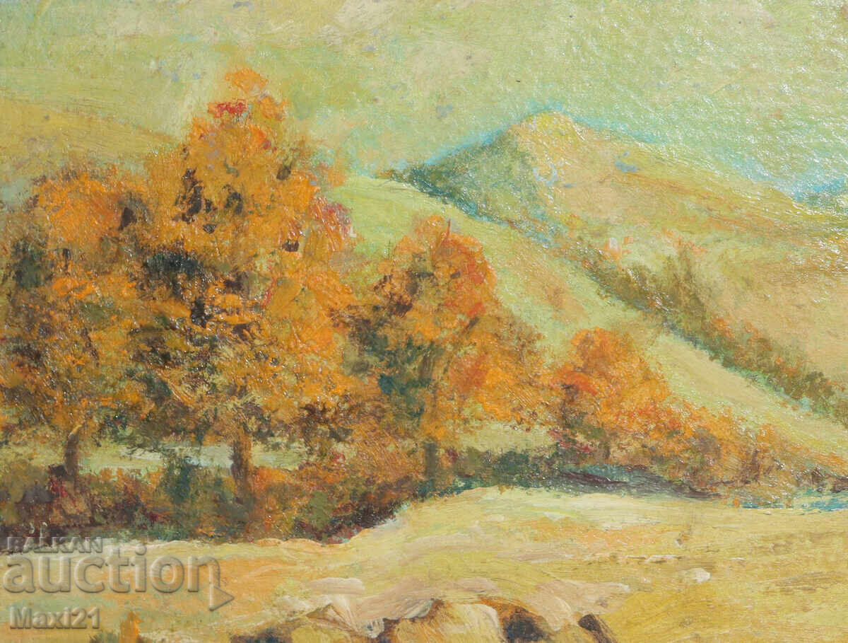 Δημοπρασία Τοπίο παλιά ελαιογραφία