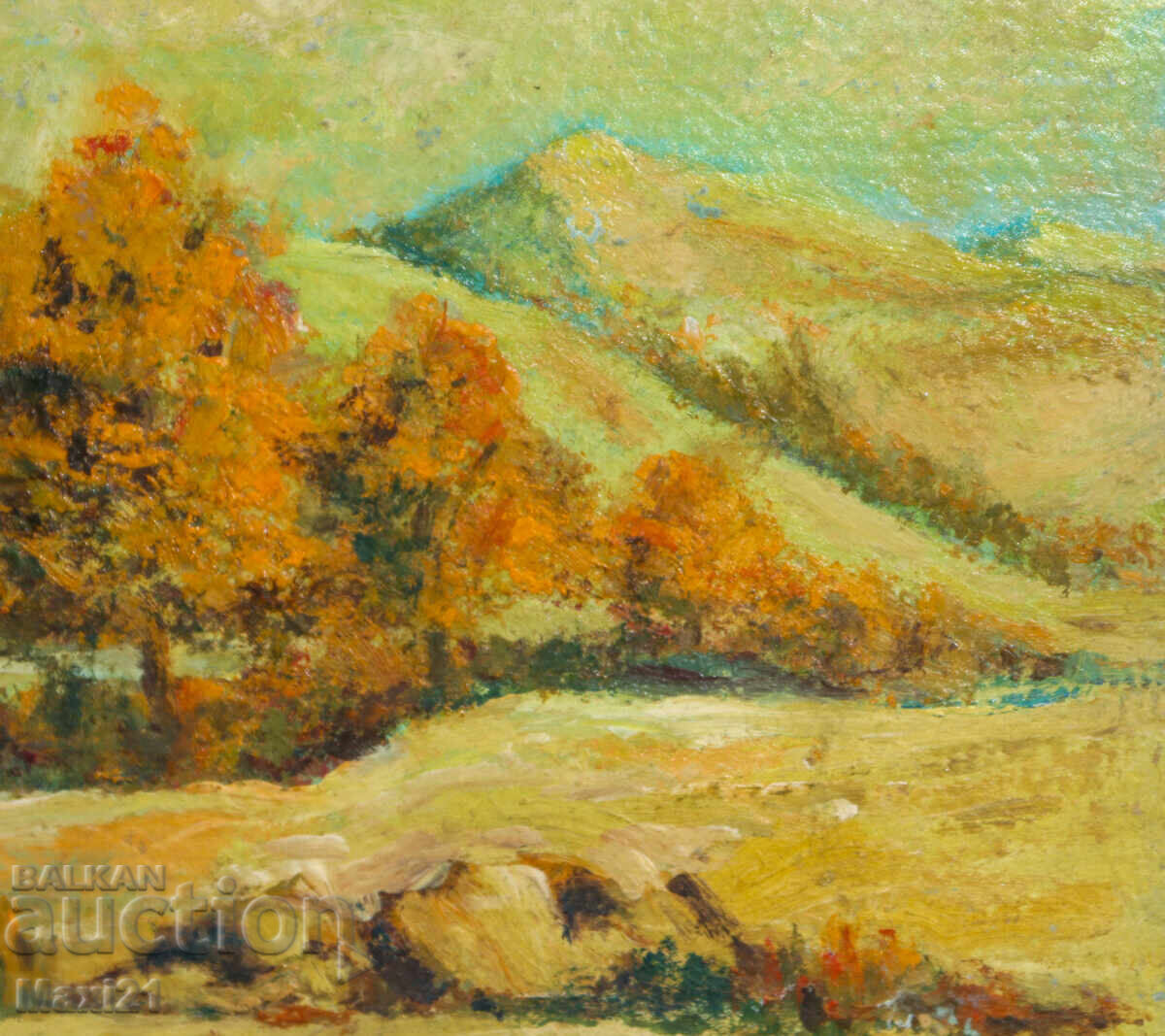 Παράδοση Τοπίο παλιά ελαιογραφία