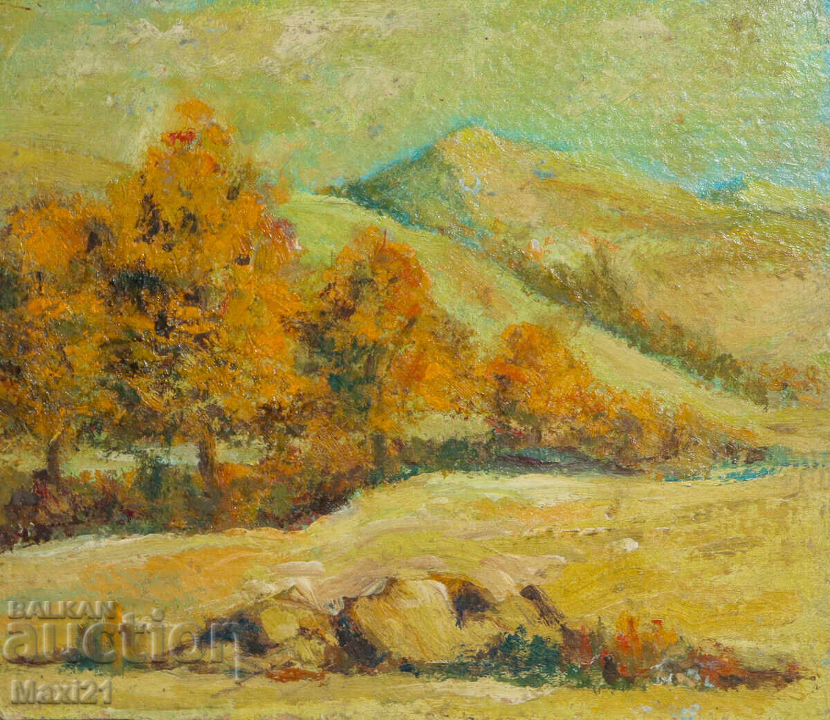 Τοπίο παλιά ελαιογραφία