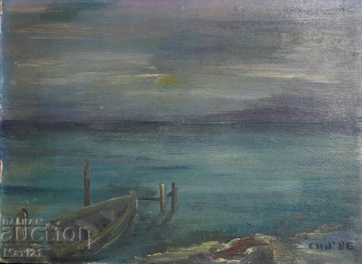 Licitație Peisaj marin pictură ulei