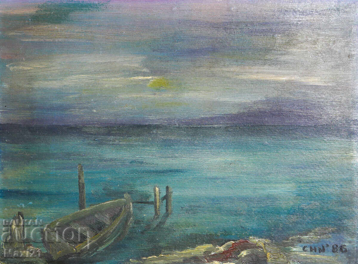 Peisaj marin pictură ulei