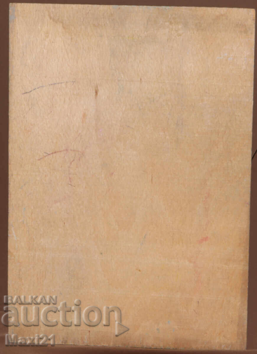 Παλιός πίνακας με τέμπερα, γυναικείο πορτρέτο - 6