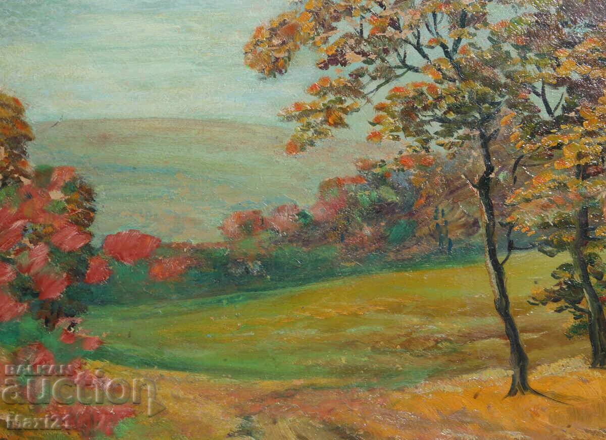 Доставка на Пейзаж стара картина маслени бои