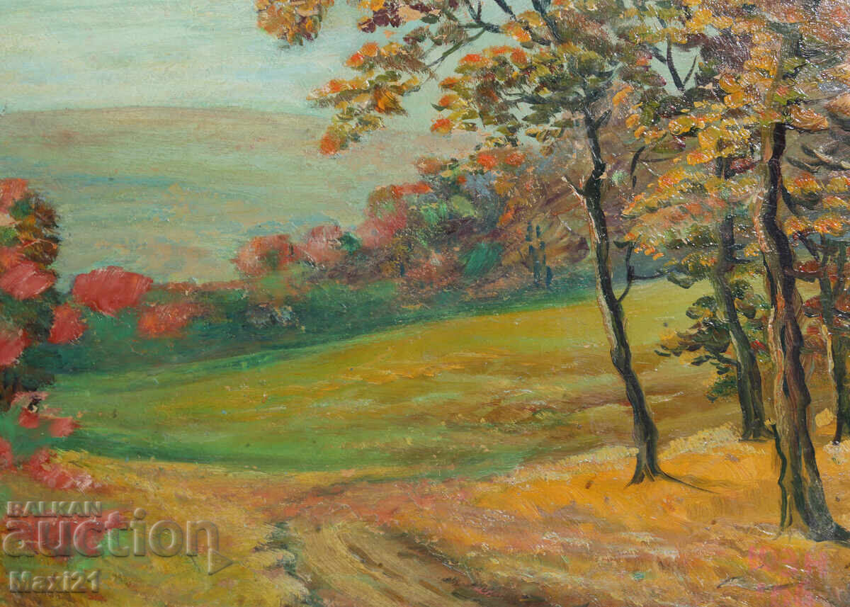 Пейзаж стара картина маслени бои - 5