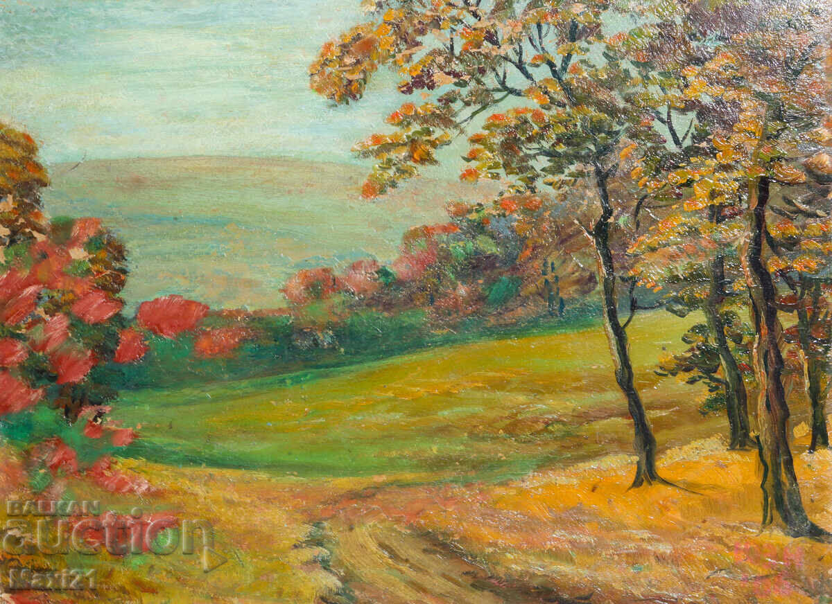 Пейзаж стара картина маслени бои