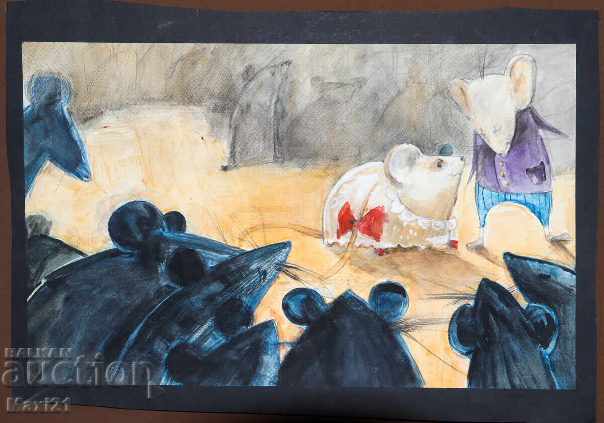 Illustration fairy tale painting watercolor with price 160.00 BGN | € 81.81