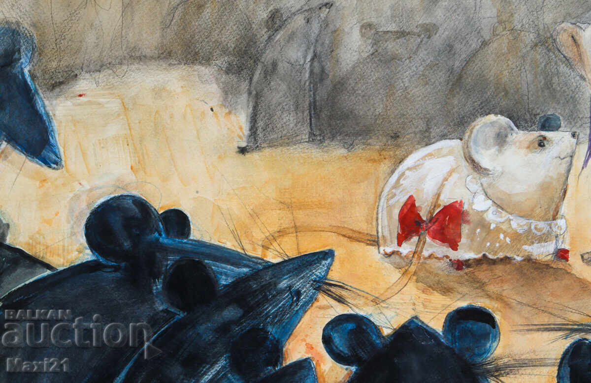 Delivery of Illustration fairy tale painting watercolor