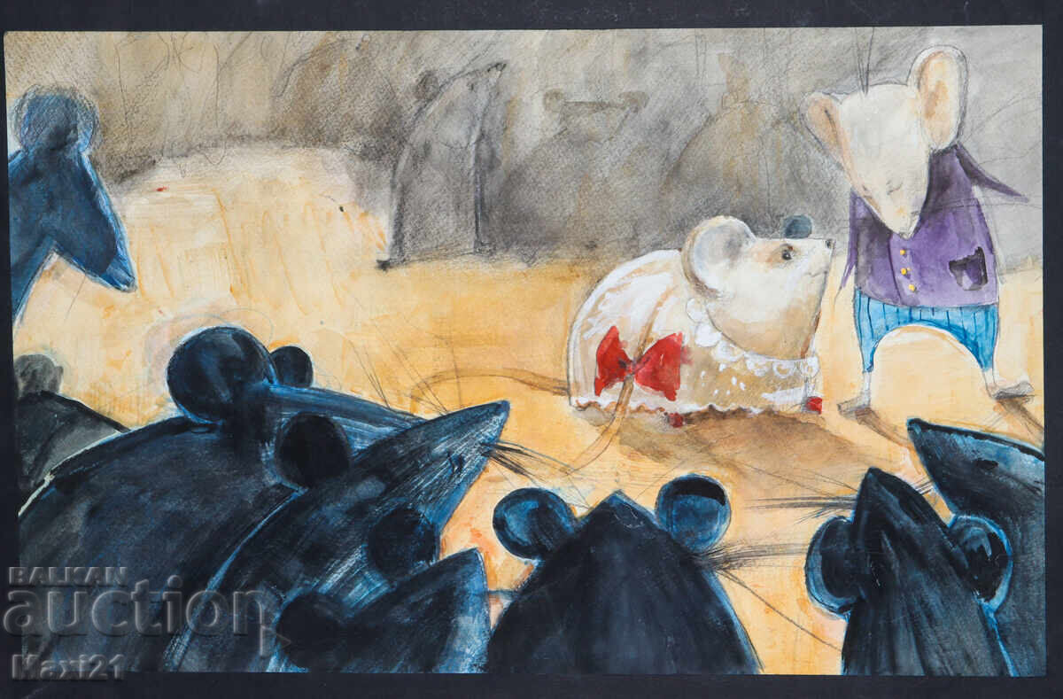 Illustration fairy tale painting watercolor