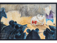 Εικονογράφηση παραμυθιού ζωγραφική ακουαρέλα