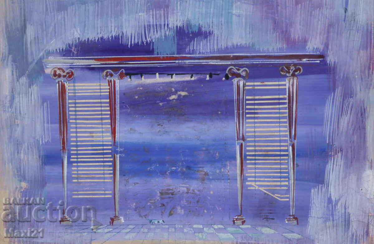 Аукцион Картина гваш декор сценография