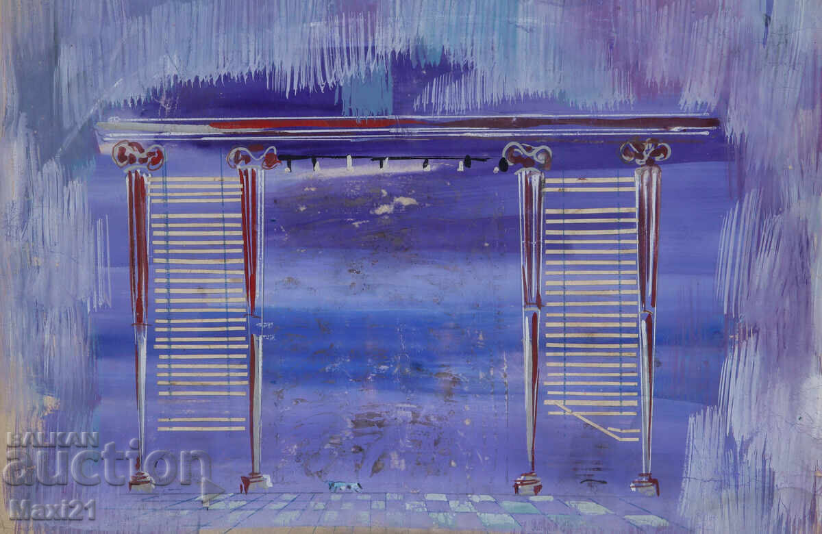 Картина гваш декор сценография