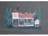 Gouache painting, scenography, interior