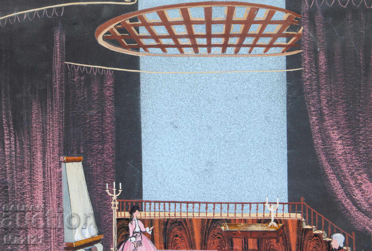 Παράδοση Παλαιό έργο γκουάς διακόσμηση σκηνογραφία