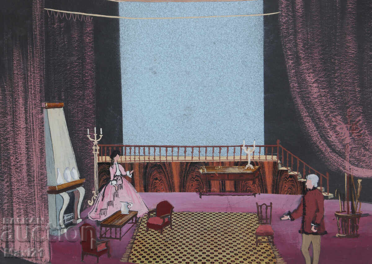 Παλαιό έργο γκουάς διακόσμηση σκηνογραφία - 5