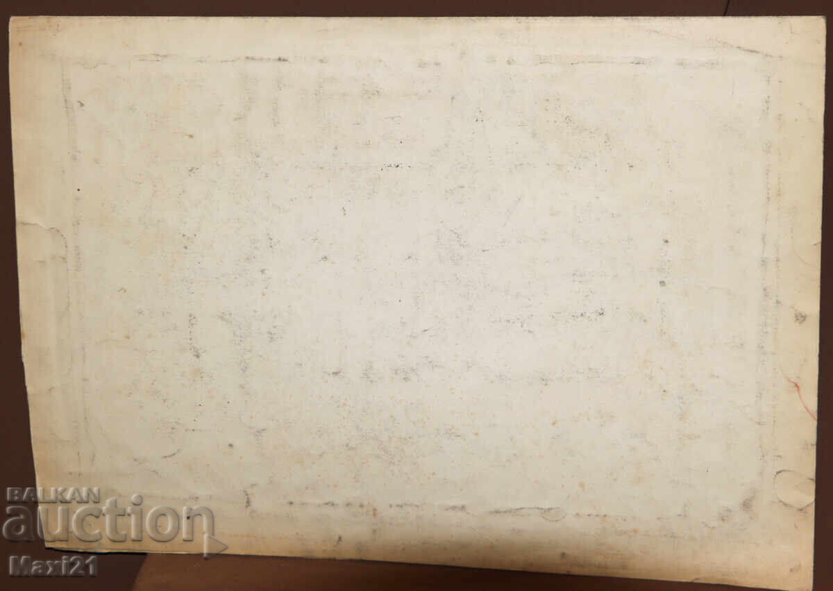 Pictură veche guașă decor scenografie - 6 Pictură veche guașă decor scenografie - 6