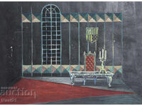 Стара картина гваш декор сценография