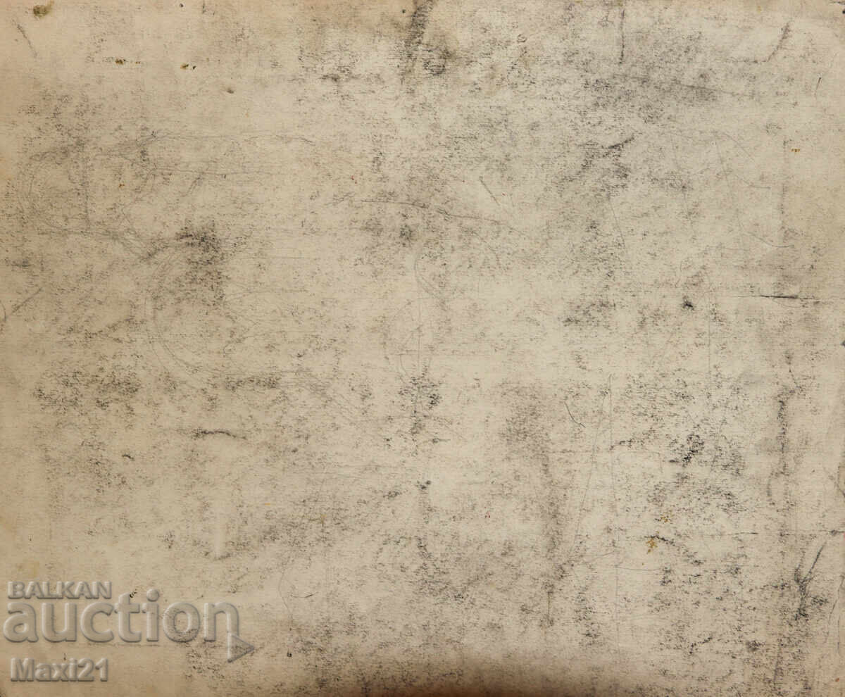 Стара картина въглен градски пейзаж - 6