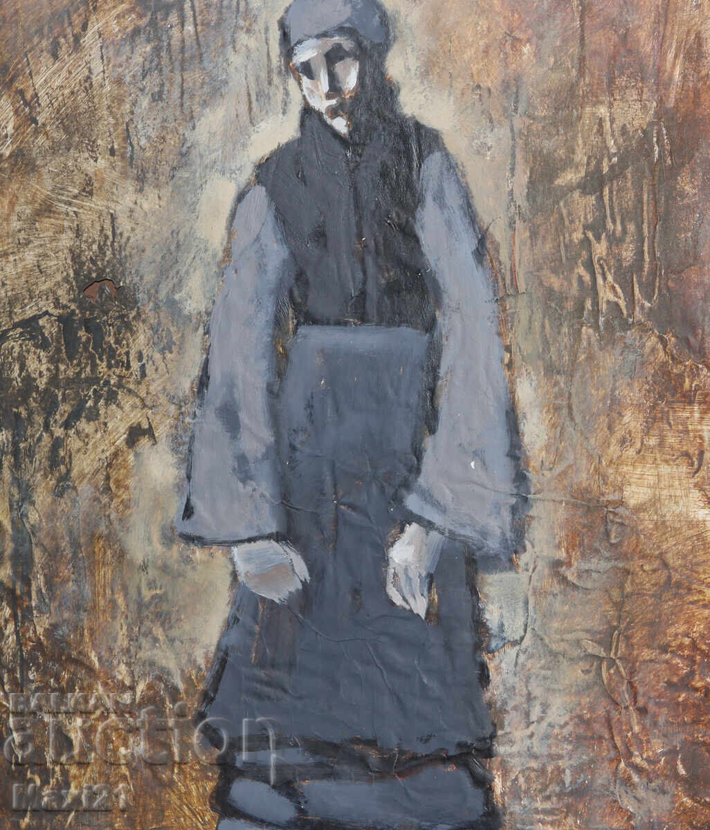 Tablou cu tempera, portret feminin - 6 Tablou cu tempera, portret feminin - 6