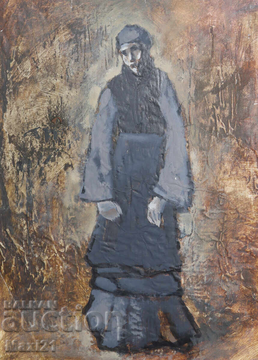 Tablou cu tempera, portret feminin Tablou cu tempera, portret feminin