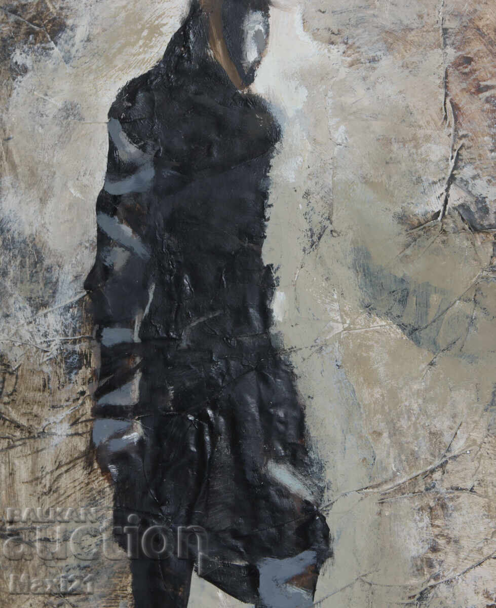 Painting tempera paints female portrait - 5 Painting tempera paints female portrait - 5